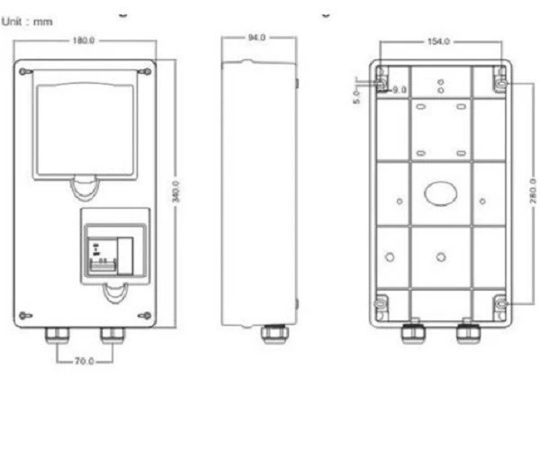 Single Phase Electrical Meter Box With Circuit Breaker